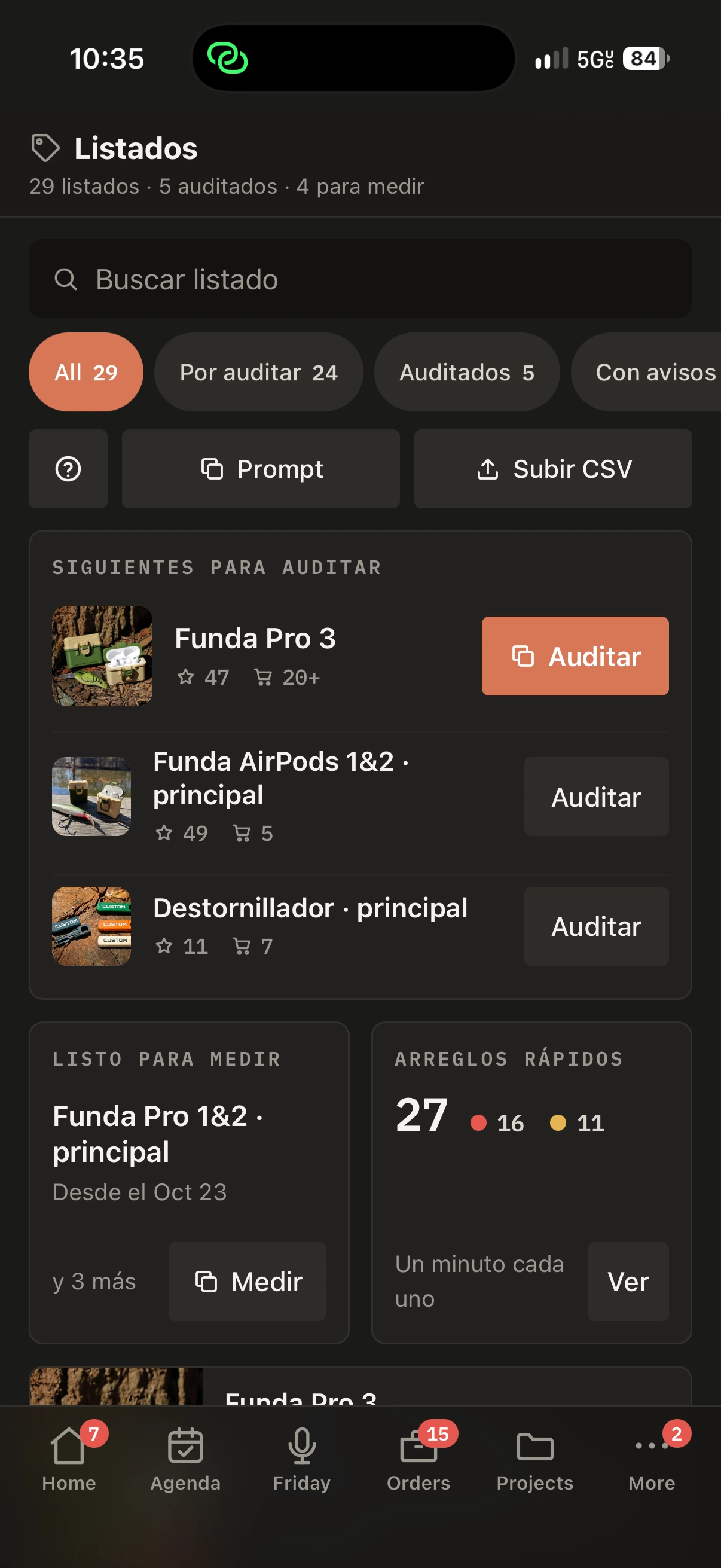 Coy listing-audit dashboard